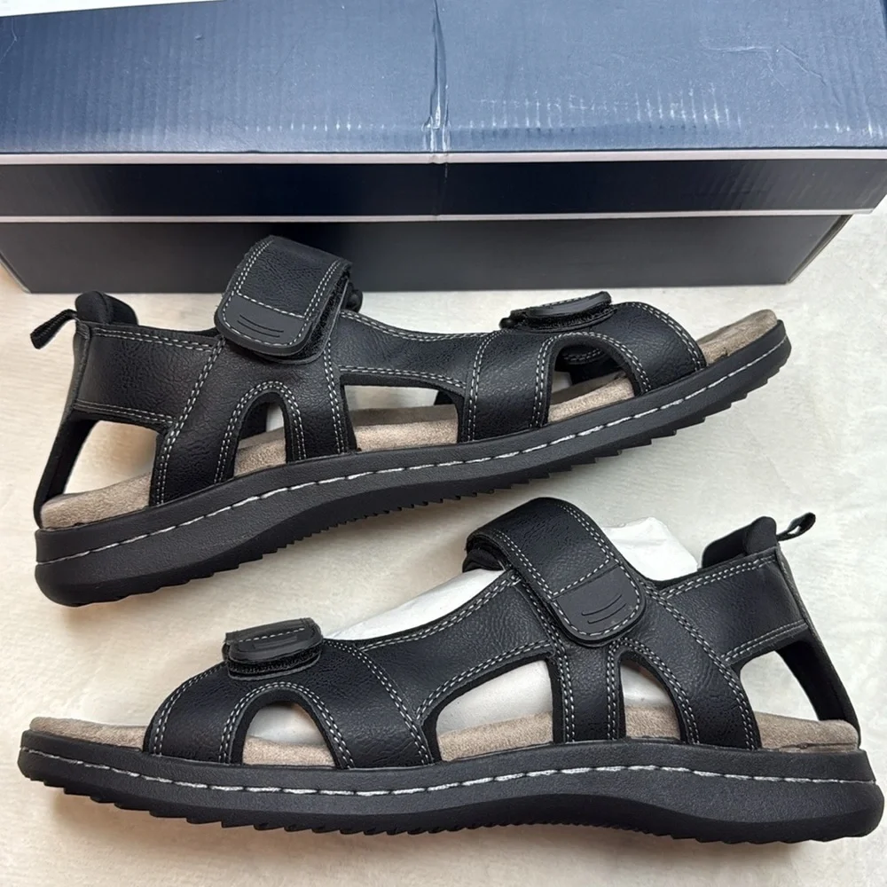 Club Room Men’s Douglas Black Sandals- Size 11